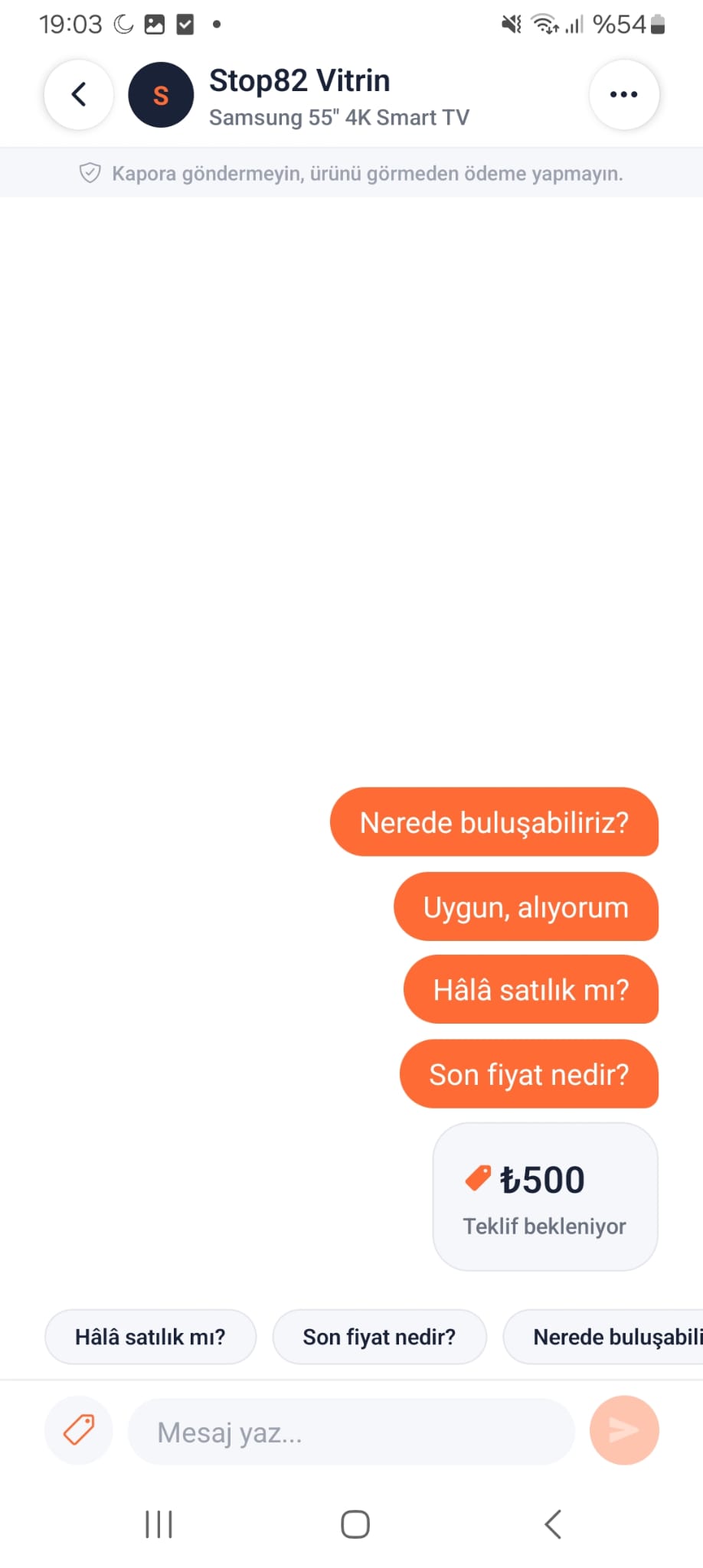 Stop82 sohbet ekranı